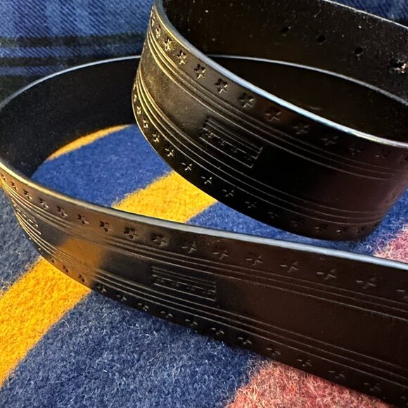 Peyote Bird Sante Fe Embossed Western Leather Belt 34 - Picture 1 of 4